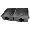 Stainless Steel Undermount Double Bowl Kitchen Sink With Square Contemporary Corners