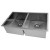 Stainless Steel Undermount Double Bowl Kitchen Sink With Square Contemporary Corners