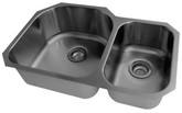 Stainless Steel Undermount Double Bowl Kitchen Sink With Large Radius Corners