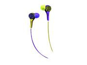 Maxell Purple/Yellow Zebra 190342 Earbud Wild Things Stereo Earbud