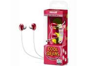 Cool Beans Stereo Earbuds - Red - maxell
