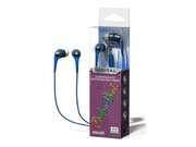 maxell "Couleur" Digital Aluminum Earbuds - Blue & Silver