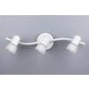 SKYE Collection 3-Light White Track Light With Frosted Glass