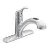 Renzo 1 Handle Kitchen Faucet With Matching Pullout Wand, 1 Or 3 Hole Sinks - Chrome Finish