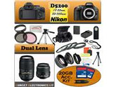 Nikon D5200 24.1 MP Digital SLR Camera (Black) With Nikon 18-55mm Lens, And 55-300mm Lens including our Huge Accessory Package