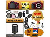Nikon D5200 24.1 MP Digital SLR Camera (Red) With Nikon 18-105mm Lens, Including our Huge Accessory Package