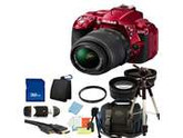 Nikon D5300 Digital SLR Camera With 18-55mm Lens Kit 5 (Red)