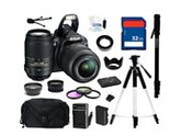 Nikon D3100 14.2MP Digital SLR Camera with 18-55mm f3.5-5.6 AF-S DX VR Nikkor Zoom Lens and Nikon AF-S NIKKOR 55-300mm f/4.5-5.6G ED VR Zoom Lens, Everything Yo