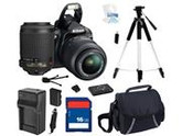 Nikon D3100 14.2MP Digital SLR Camera with 18-55mm f3.5-5.6 AF-S DX VR Nikkor Zoom Lens and Nikon AF-S DX VR Zoom-Nikkor 55-200mm f/4-5.6G IF-ED Lens, Beginner'