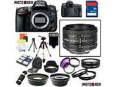 Nikon D600 24.3MP FX-Format DSLR Camera (Body Only) With Nikon AF-S Nikkor 50mm f/1.8D Lens & Deluxe Lens Accessory Package including 64GB SDHC Card & More