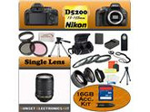 Nikon D5200 24.1 MP Digital SLR Camera (Black) With Nikon 18-105mm Lens Including our Huge Accessory Package