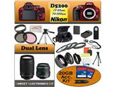 Nikon D5200 24.1 MP Digital SLR Camera (Red) With Nikon 18-55mm & 70-300G Lenses, Including our Huge Accessory Package