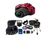 Nikon D5300 Digital SLR Camera With 18-55mm Lens Kit 2 (Red)