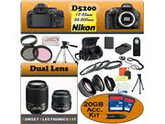 Nikon D5200 24.1 MP Digital SLR Camera (Black) With Nikon 18-55mm Lens, And 55-200mm G Lens including our Huge Accessory Package