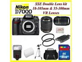 Nikon D7000 3.0-Inch LCD 16.2MP DX-Format CMOS Digital SLR (Black) w/18-105mm + 55-300mm Lens!! ULTIMATE PHOTOGRAPHER KIT!!
