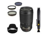 Nikon AF-S VR Zoom-NIKKOR 70-300mm f/4.5-5.6G IF-ED Telephoto Zoom Lens + 3PC Filter Kit, Tulip Lens Hood, Lens Cleaning Pen