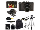 Panasonic Lumix DMC-LX7 Digital Camera (Black) With Photo-4-Now Essential Bundle