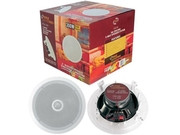 8" Mid-Bass 2-Way In-Ceiling Speaker System - 2 Pieces - White - 300W Peak Power