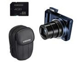 Samsung WB250F Smart Digital Camera (Cobalt Black) Kit. Includes 4GB Memory Card & Samsung Case