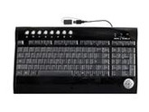 SEAL SHIELD S103 Black Wired SILVER SURF Multimedia Keyboard - Dishwasher Safe & Antimicrobial