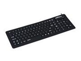 SEAL SHIELD SSF106 Black Wired SEAL FLEX Silicone Keyboard - Dishwasher Safe