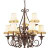 Chandelier, Antique Rust Finish - 31-1/2 Inches