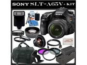 Sony (alpha) SLT-A65 (A65v) - Digital Camera - SLR - 24.3 Mpix - Sony DT 18-55mm lens - SSE Package: 0.45x Wide Angle Lens, 2x Telephoto, 3 Piece Filter Kit (UV