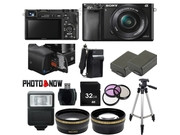 Sony Alpha A6000 Mirrorless Digital Camera with 16-50mm Lens (Black) Professional Bundle