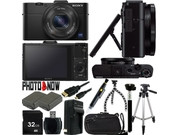 SONY Cyber-shot RX100 II DSC-RX100M2/B Black 20.2MP 3.6X Optical Zoom 28mm Wide Angle Digital Camera With Advanced Bundle