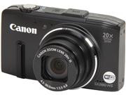 Canon Powershot SX280 HS 8224B001 Black 12.1 MP 25mm Wide Angle Digital Camera HDTV Output