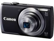 Canon PowerShot A3500 IS Black 16 MP 28mm Wide Angle Digital Camera with Case