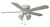 Carriagehouse White Ceiling Fan With Nickel Accent - 44 Inch