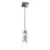 Single Pendant Light Brushed Chrome G9 With Glass Crystal And Transparent Glass