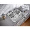 Essential Laundry Tub 3 Hole - Stainless Steel