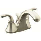 Forté Centerset Lavatory Faucet With Sculpted Lever Handles, Vibrant Brushed Nickel
