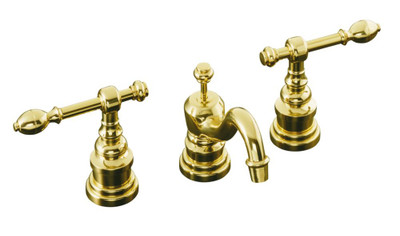 Iv Georges Brass Widespread Lavatory Faucet With Lever Handles In Vibrant Polished Brass