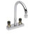 Heritage 4 Inch 2-Handle High-Arc Bathroom Faucet in Polished Chrome with Grid Drain