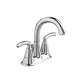 Tropic 4 Inch 2-Handle High-Arc Bathroom Faucet in Polished Chrome with Speed Connect Pop-Up Drain