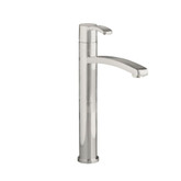 Berwick Single Hole 1-Handle Low-Arc Bathroom Vessel Faucet with Grid Drain in Satin Nickel