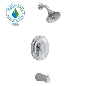 Seva Bath and Shower Trim Kit with Flo-Wise Water-Saving Turbine Spray Showerhead in Polished Chrome