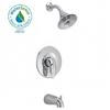 Reliant 3 Bath and Shower Trim Kit with Flo-Wise Water Saving Showerhead in Polished Chrome