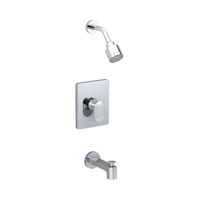 Moments Bath and Shower Trim Kit in Polished Chrome (Valve not included)