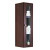 12 Inch W x 48 Inch H Solid Cherry Wood Reversible Door Wall Linen Cabinet in Coffee Finish