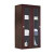 24 Inch W x 48 Inch H Solid Cherry Wood Reversible Door Wall Linen Cabinet in Coffee Finish
