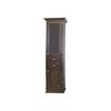 22 Inch W Contemporary Birch Wood Linen Tower with Soft-close Cabinet Doors in Walnut Finish