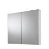 30 In. x 24 In. Recessed or Surface Mount Medicine Cabinet with Bi-View Beveled Mirror in Silver