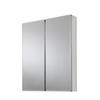 24 In. x 29 In. Recessed or Surface Mount Medicine Cabinet with Bi-View Beveled Mirror in Silver