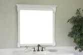 Magnolia 42 In. L X 42 In. W Solid Wood Frame Wall Mirror in White