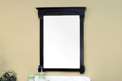 Lindell 42 In. L X 36 In. W Solid Wood Frame Wall Mirror in Espresso