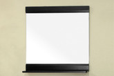 Aster 33 In. L X 32 In. W Solid Wood Frame Wall Mirror in Black